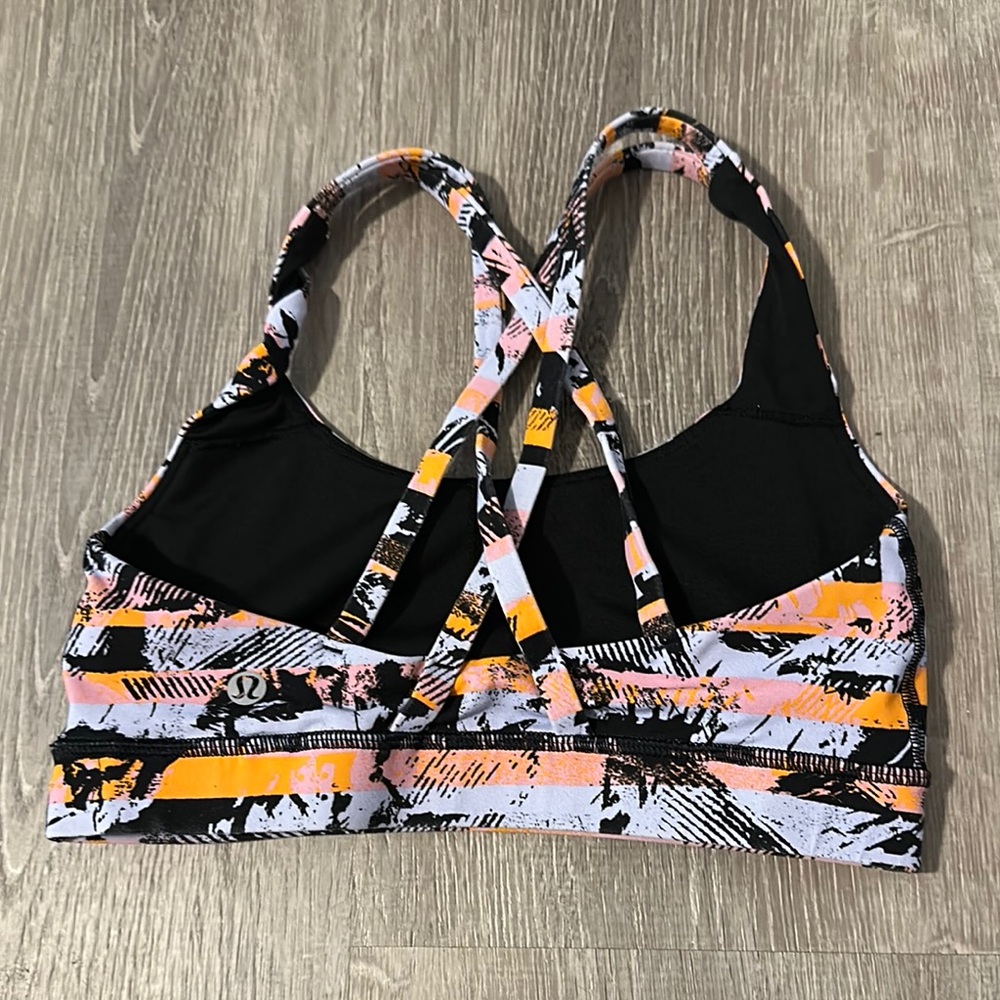 Lululemon Women's Sz 4 Energy Athletic Workout Yoga Cross Strap Sports Bra - Picture 3 of 8